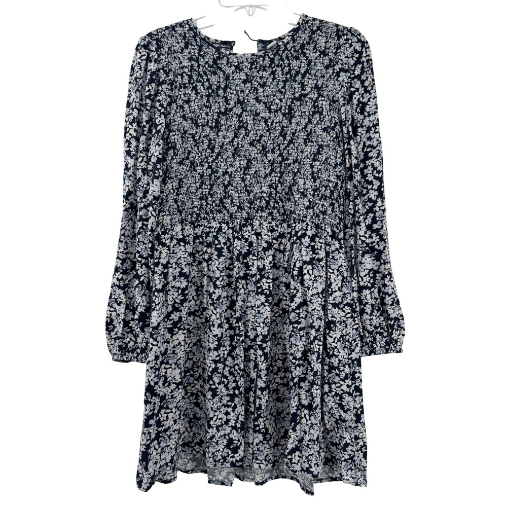 Old Navy Women Dress Smocked Size Large Cottagecore Peasant Boho Fairy Preppy